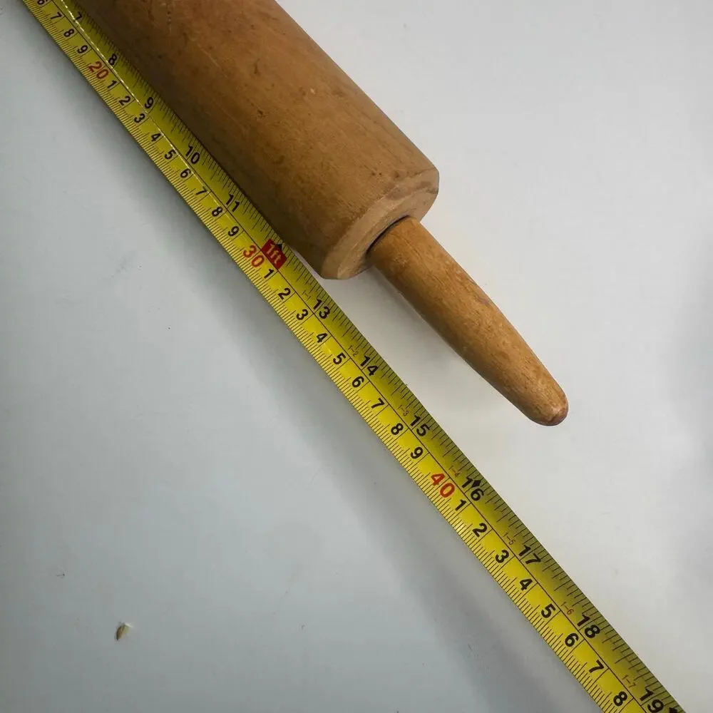 Vintage Wooden Rolling Pin Farmhouse Baking Kitchen Decor Primitive